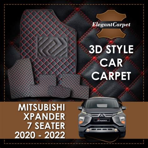 MITSUBISHI XPANDER 7 SEATER 2020 2022 3D STYLE PU LEATHER CAR MAT