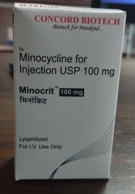 Minocrit Minocycline 100 Mg Injection At Rs 2712 Box In Nagpur ID