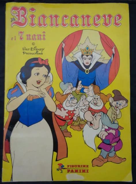 ALBUM FIGURINE BIANCANEVE E I Sette 7 Nani Disney Panini 1980 Completo