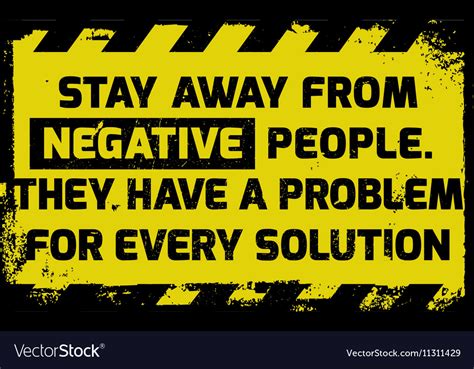 Stay Away From Negative People Sign Royalty Free Vector