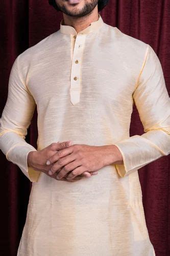 Hamsafar Mens Cream Silk Blend Casual Kurta at Rs 650 00 महलओ क