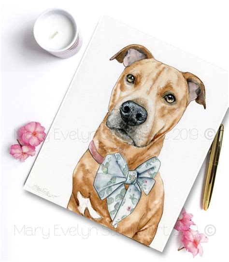 Whimsical Custom Watercolor Pet Portrait