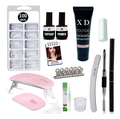 Kit Unha Gel Poligel Polygel Unhas Molde F1 Completo Parcelamento Sem