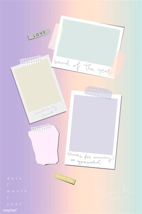 Blank pastel picture frames template | premium image by rawpixel.com ...