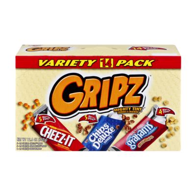 Kellogg's Keebler Gripz Cheez-It/Chips Deluxe/Grahams Cinnamon Variety ...