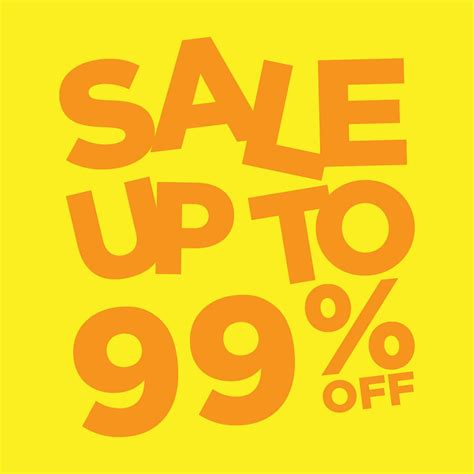 sale up to 99 percent off simple typography 24708028 Vector Art at Vecteezy