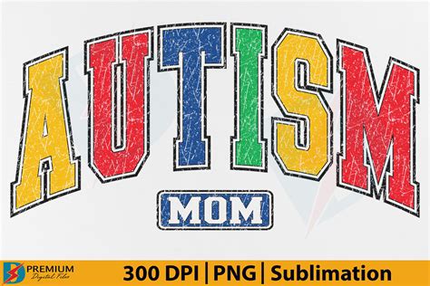 Autism Mom Png Sublimation Retro Mama Graphic By Premium Digital Files