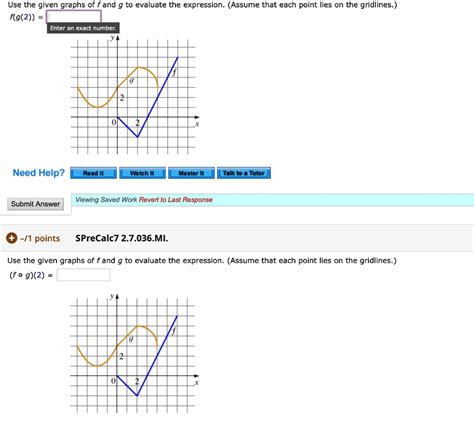 Solved Use The Given Graphs Of F And G To Evaluate The Expression