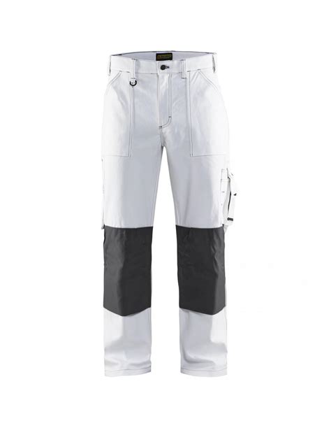 Pantalon Peintre Blanc Gris Fonc Blaklader Echamat Kernst