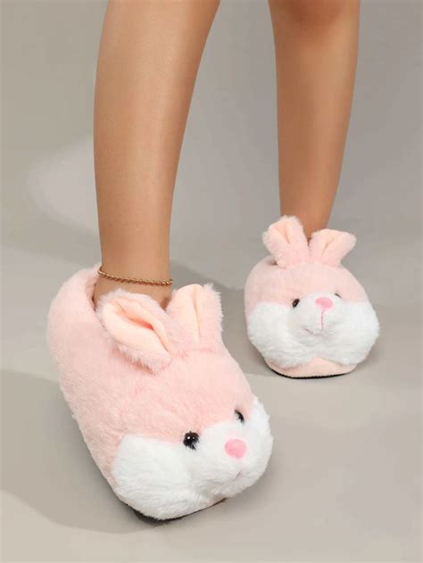 Rabbit Design Fluffy Novelty Slippers Pantufas E Chinelos Pantufas