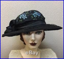 Vintage Womens Hats Stunning Edwardian Early S Large Wire Lace