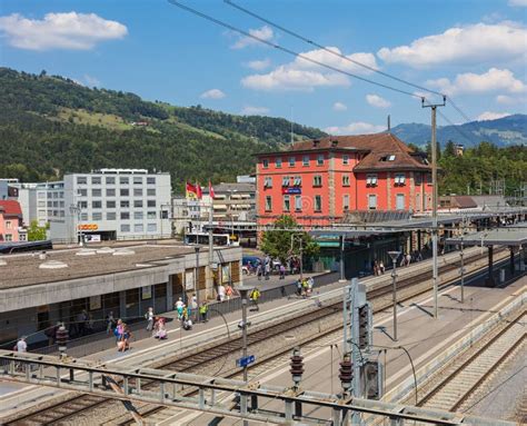 Arth Goldau Railway Station In Switzerland Editorial Stock Image