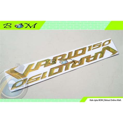 Jual Emblem Logo Lambang Honda Vario 150 Timbul Chrome Krum Emas Gold