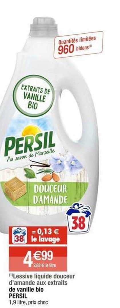 Promo Lessive Liquide Douceur D Amande Aux Extraits De Vanille Bio