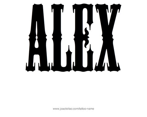 Alex Name Tattoo Designs