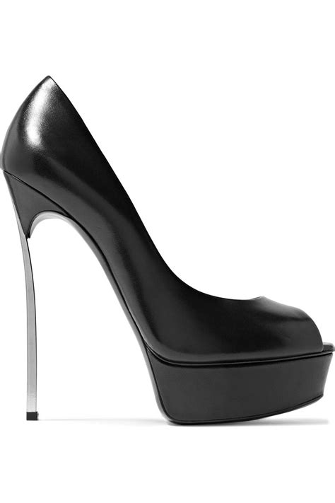 Casadei Leather Platform Pumps Modesens Black Platform Shoes Black High Heel Pumps Leather