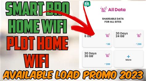 LOAD PROMO FOR SMART BRO HOME WIFI PLDT HOME WIFI UPDATE 2023 Edit