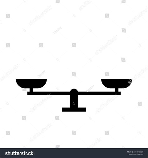 Balance Scale Silhouette Icon Clipart Image Stock Vector Royalty Free