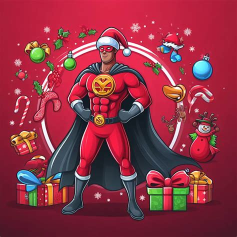 Draw Christmas Superhero Comic Illustration By Amiaba Fiverr