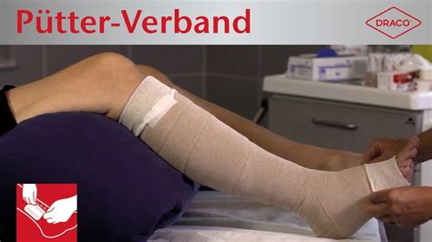 Pütter Verband anlegen Kompressionsverband mit Kurzzugbinden DRACO