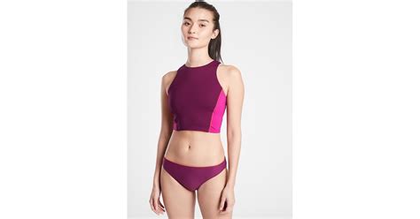 Athleta Colorblock Crop Bikini Top A DD Best Swimwear From Athleta