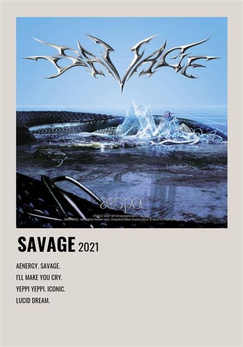 Savage æspa Polaroid Album Cover Music poster ideas Music poster