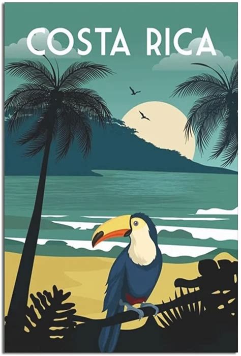 Bvcd Costa Rica Vintage Travel Poster Canvas Art Poster T Wall Decor