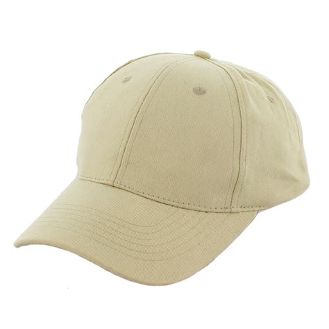 Beige Baseball Cap With Adjustable Strap The Hat Company