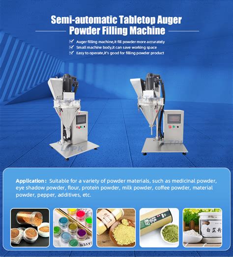 Lt Tpf Semi Automatic Tabletop Auger Powder Filling Machine