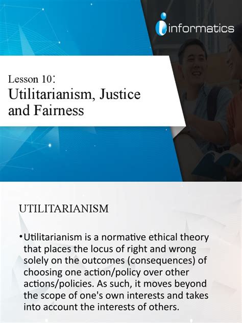 Utilitarianism Justice And Fairness Lesson 10 Pdf Utilitarianism