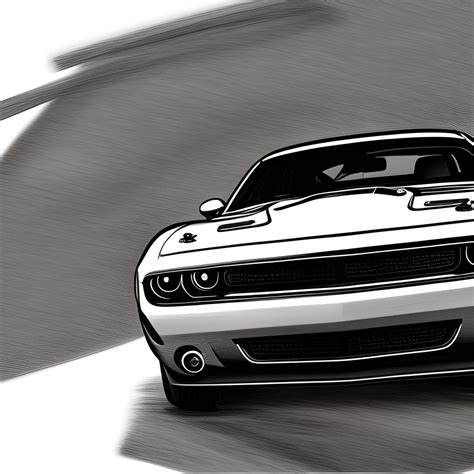 Muscle Car Sketch · Creative Fabrica