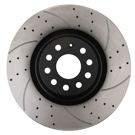 FRONT DRILLED GROOVED 340mm BRAKE DISCS FOR SKODA OCTAVIA 5E 2 0 TDI