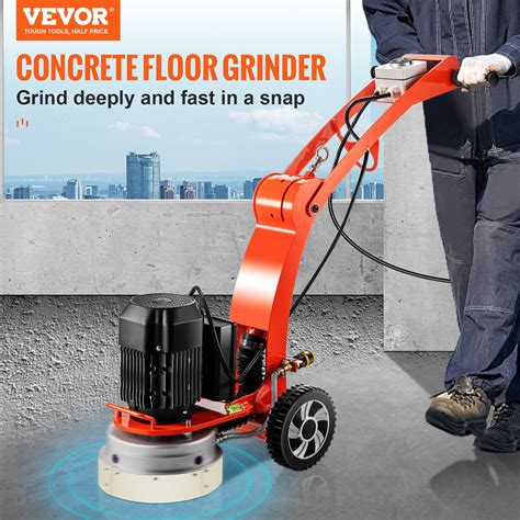 VEVOR Concrete Floor Grinder 10 Walk Behind Polisher 1 5HP Adjustable