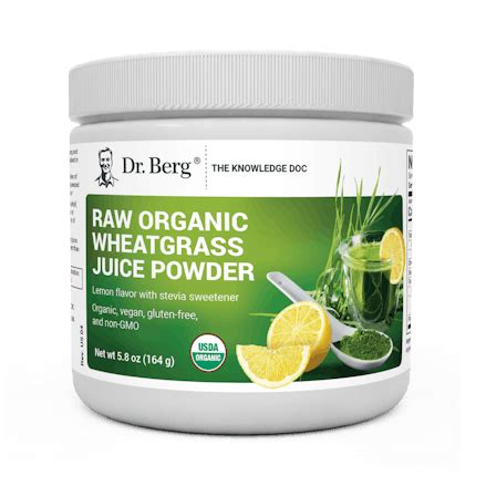 Raw Organic Wheatgrass Juice Powder Lemon | Dr. Berg