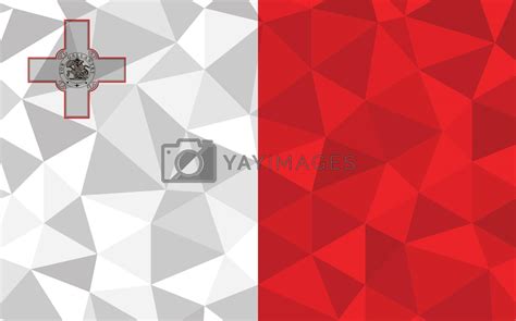 Royalty Free Vector Low Poly Malta Flag Vector Illustration