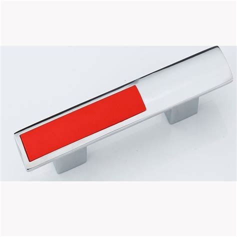 Otro O 1553 Red Silver Zinc Alloy Cabinet Handle Finish Type Chrome