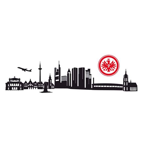 Wandtattoo Eintracht Frankfurt Frankfurter Skyline Mit Logo Wall Art De