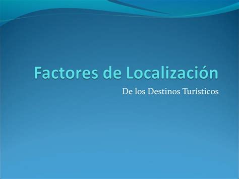 Vocación turística del territorio unidad ii PPT