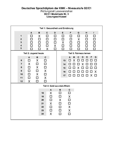Modellsatz B2 C1 Nr 3 Lv Loesungsschluessel Deutsches Sprachdiplom