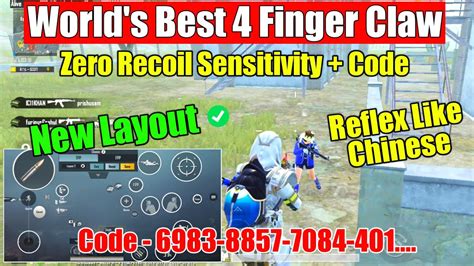 Best 4 Finger Claw Pubg Mobile Bgmi Gyroscope With Sensitivity In 2021