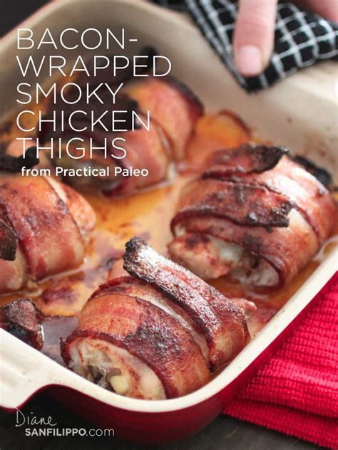 Bacon Wrapped Chicken Thighs Recipe Balanced Bites