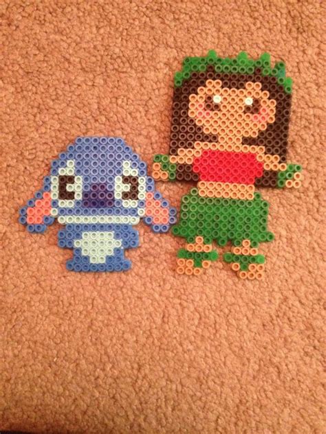 Lilo Stitch Perlers Perler Bead Disney Diy Perler Beads Pearl