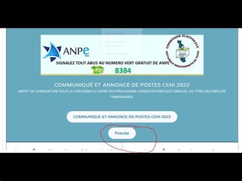 Guide D Inscription Pour Le CENI Togo 2022 De L ANPE YouTube