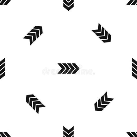 Striped Arrow Icon Simple Style Stock Vector Illustration Of