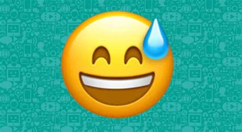 WhatsApp Qué significa el emoji de la cara sonriente con la gota de