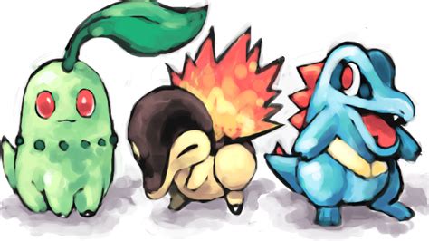 Johto Starters by SailorClef on DeviantArt