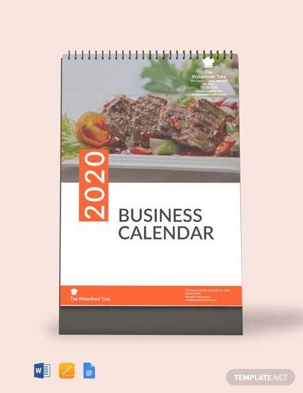 FREE 21+ Business Calendar Templates in MS Word | PDF | Google Docs