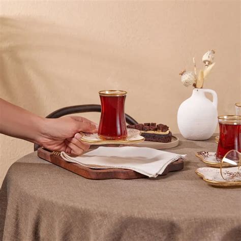 Snapklik Karaca Leaf Person Tea Set Piece Turkish Tea Cups