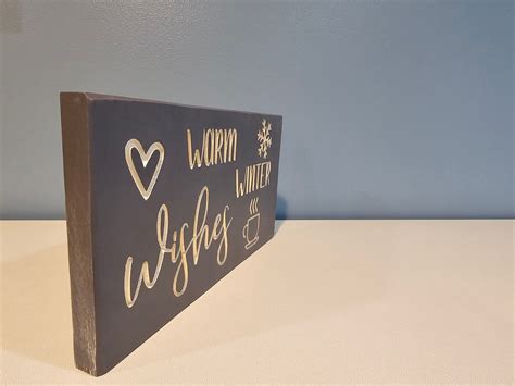 Warm Winter Wishes Sign Etsy