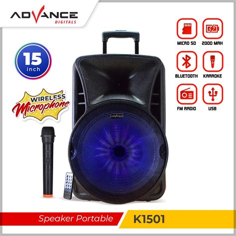 Jual Speaker Portable Bluetooth Meeting Advance K 1501 15 Inch Garansi